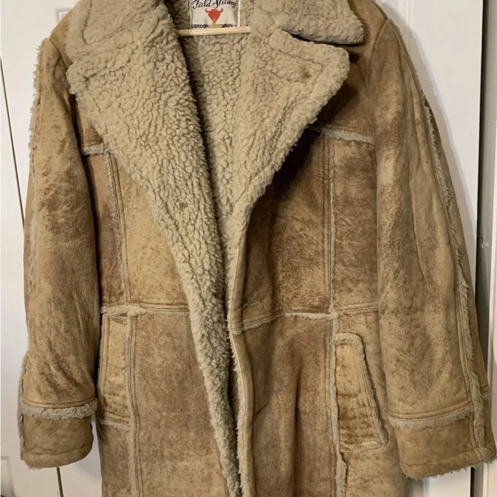 Field Stream mens 38 Cream Shearling Jacket‎ chore rancher Gordon & Ferguson co